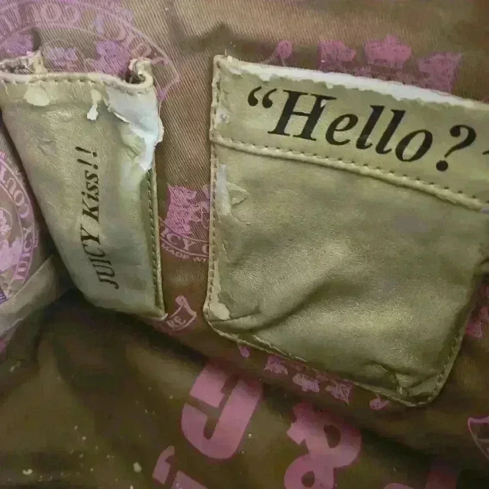 Juicy Couture Vintage Pink Terry Medium Bowling Bag Purse